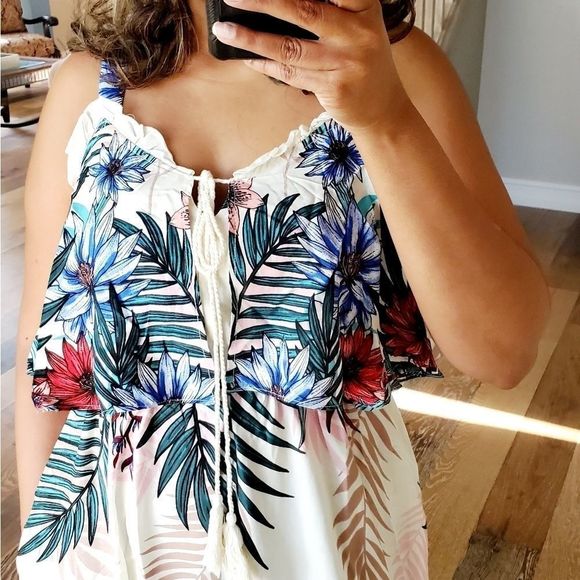 1 Left-  Floral Maxi Dress - Picture 7 of 7